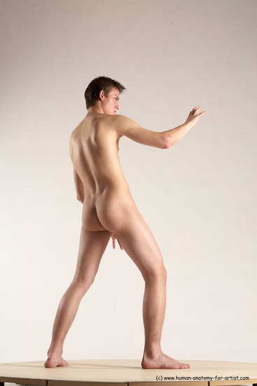 Nude Man White Standing poses - ALL Slim Short Brown Standing poses - simple Multi angles poses Realistic