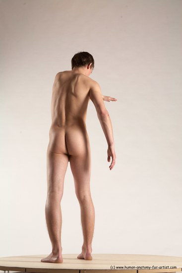 Nude Man White Standing poses - ALL Slim Short Brown Standing poses - simple Multi angles poses Realistic