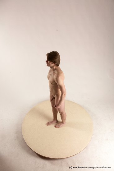 Nude Man White Standing poses - ALL Slim Short Brown Standing poses - simple Multi angles poses Realistic