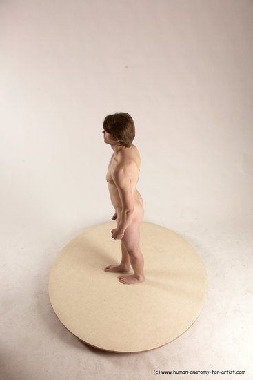 Nude Man White Standing poses - ALL Slim Short Brown Standing poses - simple Multi angles poses Realistic