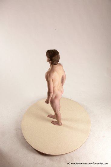 Nude Man White Standing poses - ALL Slim Short Brown Standing poses - simple Multi angles poses Realistic