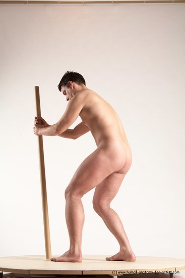 Nude Man White Standing poses - ALL Average Short Blond Standing poses - simple Multi angles poses Realistic