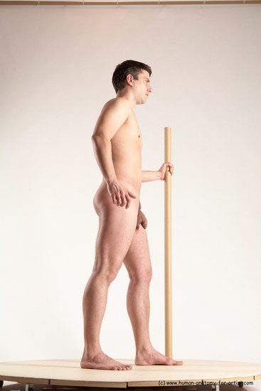 Nude Man White Standing poses - ALL Average Short Blond Standing poses - simple Multi angles poses Realistic