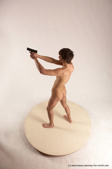 Nude Fighting with gun Man White Standing poses - ALL Slim Short Brown Standing poses - simple Multi angles poses Realistic Fighting poses - ALL