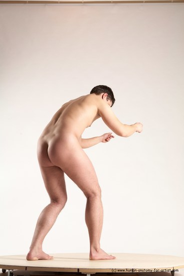 Nude Man White Standing poses - ALL Average Short Brown Standing poses - simple Multi angles poses Realistic