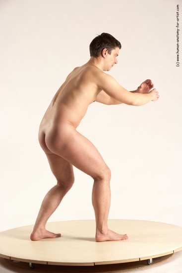 Nude Man White Standing poses - ALL Average Short Brown Standing poses - simple Multi angles poses Realistic