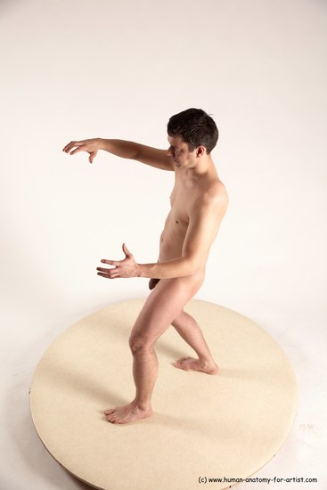 Nude Man White Standing poses - ALL Average Short Brown Standing poses - simple Multi angles poses Realistic