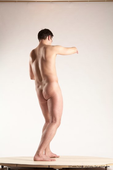 Nude Man White Standing poses - ALL Average Short Brown Standing poses - simple Multi angles poses Realistic