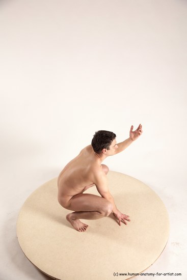 Nude Man White Standing poses - ALL Average Short Brown Standing poses - knee-bend Multi angles poses Realistic