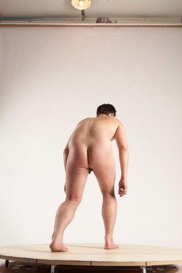 Nude Man White Standing poses - ALL Average Short Brown Standing poses - bend over Multi angles poses Realistic