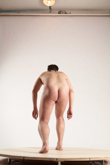 Nude Man White Standing poses - ALL Average Short Brown Standing poses - bend over Multi angles poses Realistic