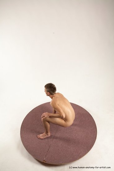 Nude Man White Standing poses - ALL Slim Short Brown Standing poses - knee-bend Multi angles poses Realistic