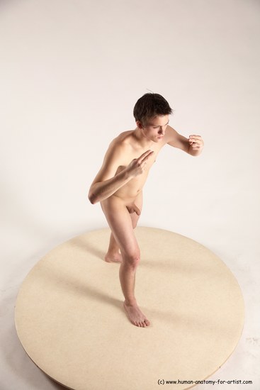 Nude Man White Standing poses - ALL Slim Short Brown Standing poses - simple Multi angles poses Realistic