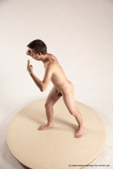 Nude Man White Standing poses - ALL Slim Short Brown Standing poses - simple Multi angles poses Realistic