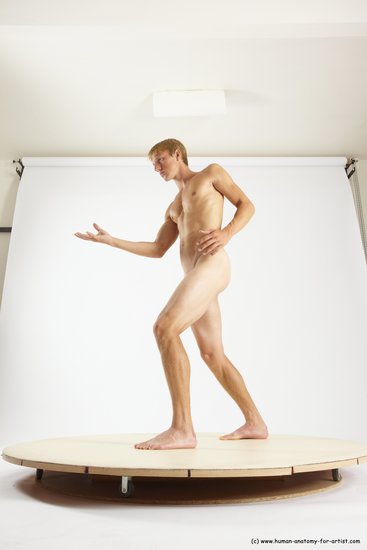 Nude Man White Standing poses - ALL Athletic Short Brown Standing poses - simple Multi angles poses Realistic