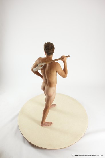 Nude Fighting with axe Man White Standing poses - ALL Athletic Short Brown Standing poses - simple Multi angles poses Realistic