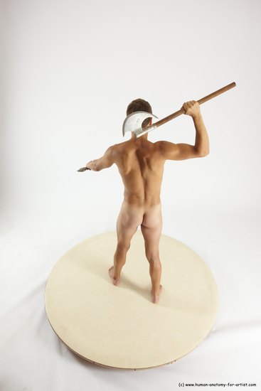 Nude Fighting with axe Man White Standing poses - ALL Athletic Short Brown Standing poses - simple Multi angles poses Realistic