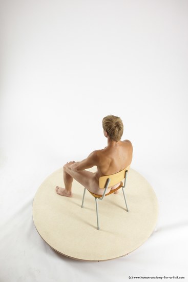 Nude Man White Sitting poses - simple Athletic Short Brown Sitting poses - ALL Multi angles poses Realistic