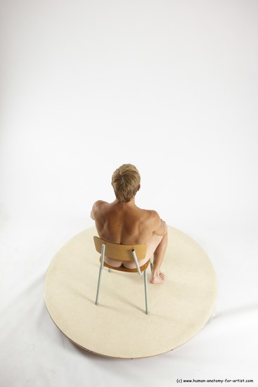 Nude Man White Sitting poses - simple Athletic Short Brown Sitting poses - ALL Multi angles poses Realistic