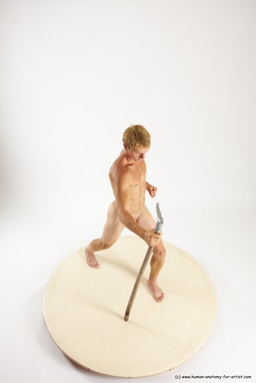 Nude Man White Standing poses - ALL Athletic Short Brown Standing poses - simple Multi angles poses Realistic