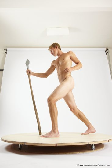 Nude Man White Standing poses - ALL Athletic Short Brown Standing poses - simple Multi angles poses Realistic