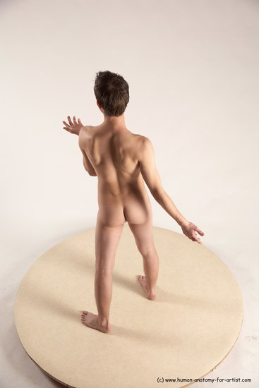 Nude Man White Standing poses - ALL Slim Short Brown Standing poses - simple Multi angles poses Realistic