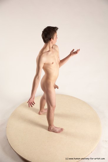 Nude Man White Standing poses - ALL Slim Short Brown Standing poses - simple Multi angles poses Realistic