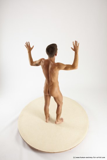 Nude Man White Standing poses - ALL Athletic Short Brown Standing poses - simple Multi angles poses Realistic