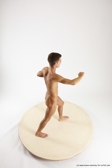 Nude Man White Standing poses - ALL Athletic Short Brown Standing poses - simple Multi angles poses Realistic