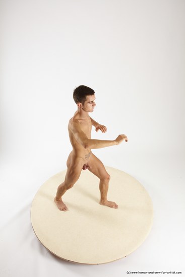 Nude Man White Standing poses - ALL Athletic Short Brown Standing poses - simple Multi angles poses Realistic