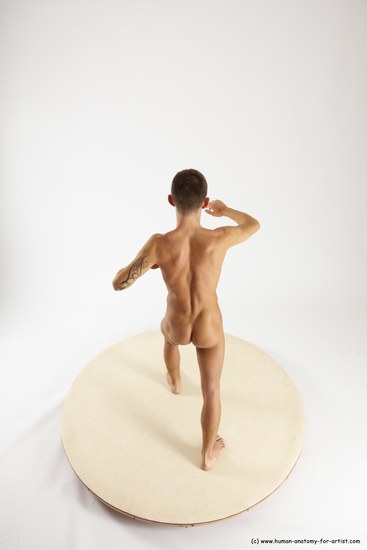 Nude Man White Standing poses - ALL Athletic Short Brown Standing poses - simple Multi angles poses Realistic