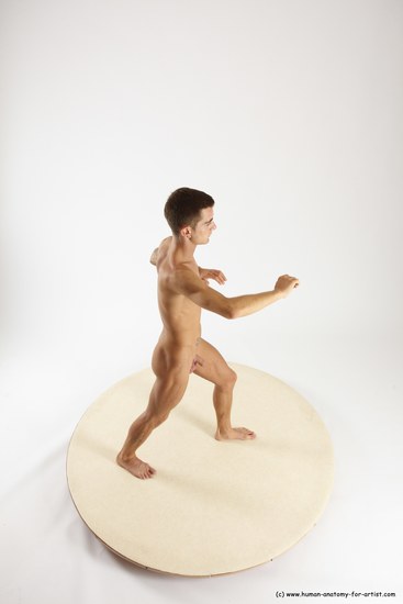 Nude Man White Standing poses - ALL Athletic Short Brown Standing poses - simple Multi angles poses Realistic