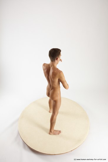 Nude Man White Standing poses - ALL Athletic Short Brown Standing poses - simple Multi angles poses Realistic