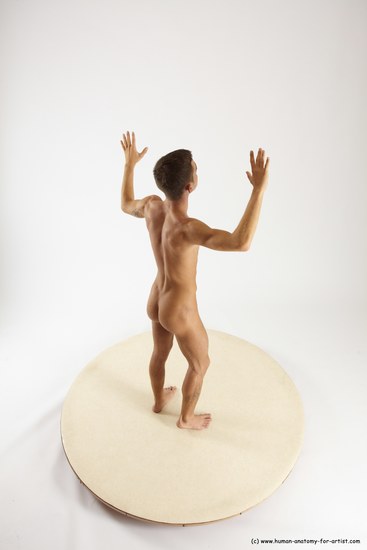 Nude Man White Standing poses - ALL Athletic Short Brown Standing poses - simple Multi angles poses Realistic