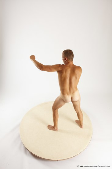 Nude Fighting with knife Man White Standing poses - ALL Slim Short Brown Standing poses - simple Multi angles poses Realistic