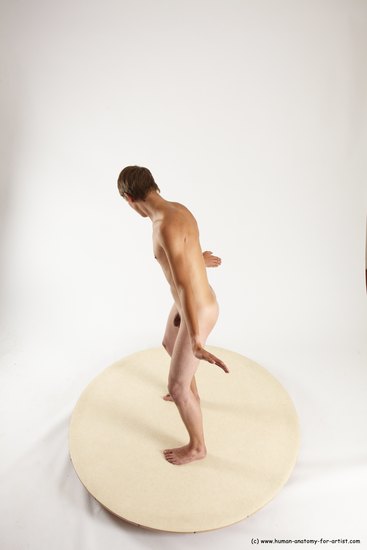 Nude Man White Standing poses - ALL Slim Short Brown Standing poses - simple Multi angles poses Realistic