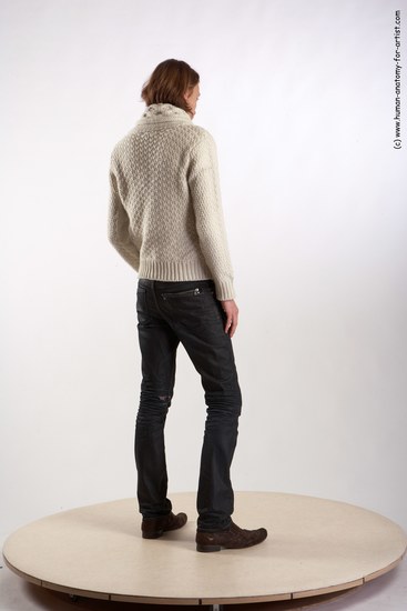 Casual Man White Standing poses - ALL Underweight Medium Brown Standing poses - simple Academic