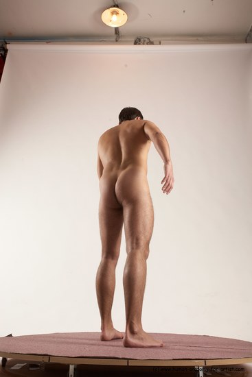 Nude Man White Standing poses - ALL Slim Short Brown Standing poses - simple Multi angles poses Realistic