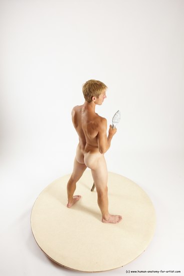 Nude Man White Standing poses - ALL Athletic Short Brown Standing poses - simple Multi angles poses Realistic