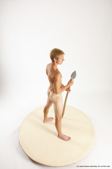 Nude Man White Standing poses - ALL Athletic Short Brown Standing poses - simple Multi angles poses Realistic