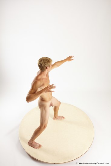 Nude Man White Standing poses - ALL Athletic Short Brown Standing poses - simple Multi angles poses Realistic