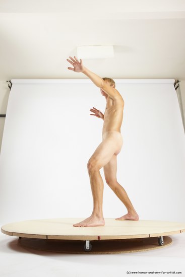 Nude Man White Standing poses - ALL Athletic Short Brown Standing poses - simple Multi angles poses Realistic