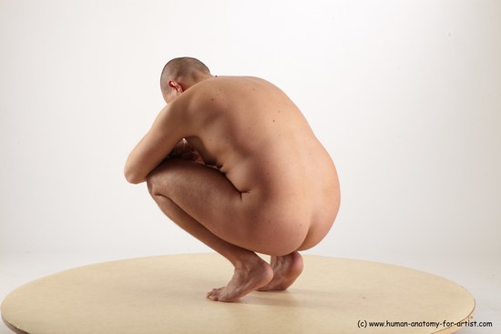 Nude Man White Standing poses - ALL Average Short Brown Standing poses - knee-bend Realistic