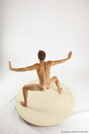 Nude Man White Standing poses - ALL Athletic Short Brown Standing poses - simple Multi angles poses Realistic