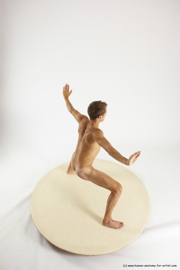 Nude Man White Standing poses - ALL Athletic Short Brown Standing poses - simple Multi angles poses Realistic