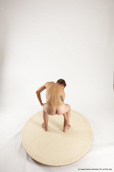 Nude Man White Standing poses - ALL Slim Short Brown Standing poses - bend over Multi angles poses Realistic