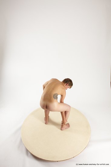 Nude Man White Standing poses - ALL Slim Short Brown Standing poses - bend over Multi angles poses Realistic