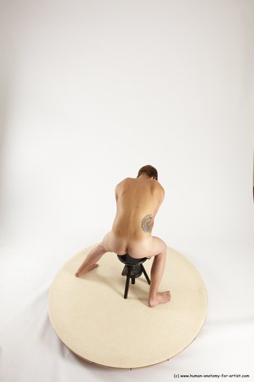 Nude Man White Standing poses - ALL Slim Short Brown Standing poses - bend over Multi angles poses Realistic