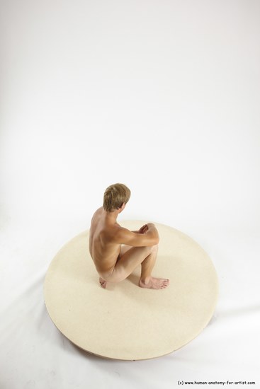 Nude Man White Kneeling poses - ALL Athletic Short Brown Kneeling poses - on one knee Multi angles poses Realistic