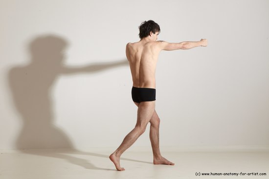 Underwear Martial art Man White Standing poses - ALL Athletic Short Brown Standing poses - simple Dynamic poses Academic